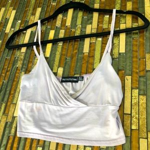 Lilac crop tank top pretty little thing